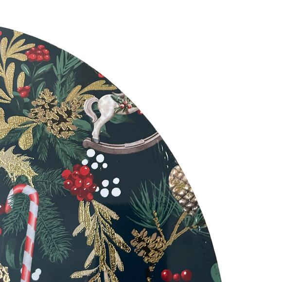 Christmas Boutique Reversible Cork Backed Placemats 15in Round Set of 4 New - Picture 14 of 15